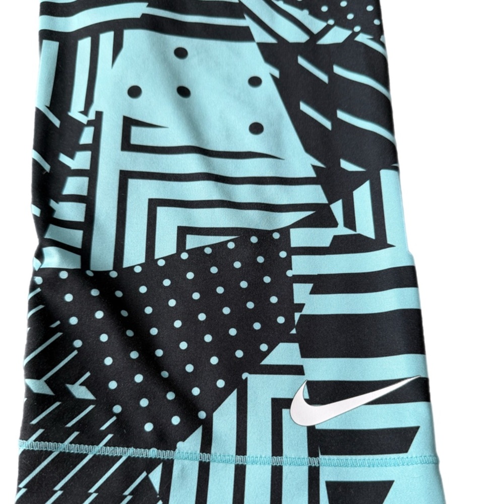 Nike Pro HyperWarm Compression 3/4 Tights | Geometric Print | Size X-Large - Picture 3 of 5